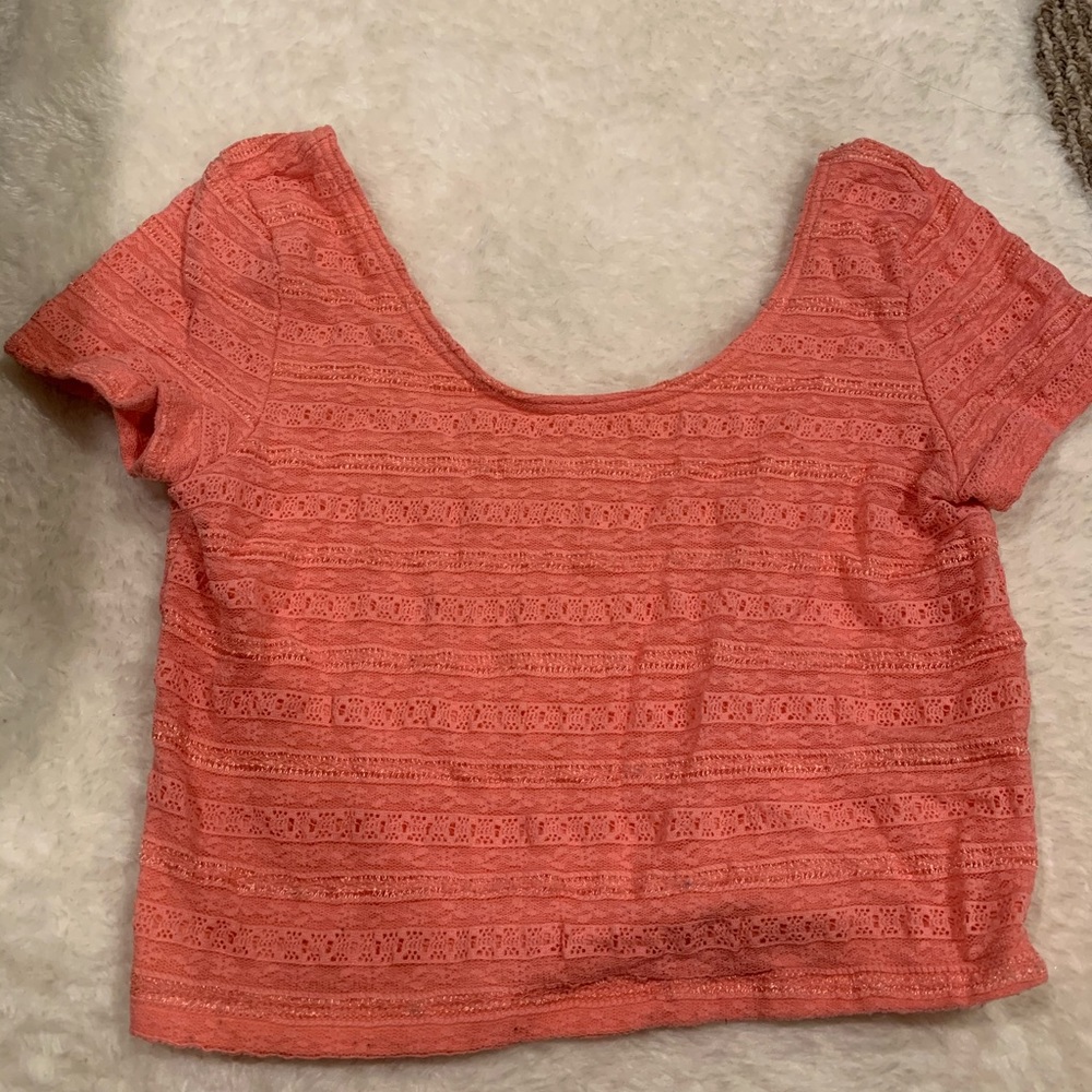 Orange crop top
